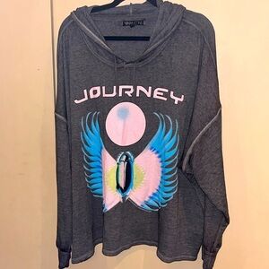 The Vinyl Icons women’s grey Journey album cover hoodie, plus size 5 like new
